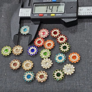 DP17 เพชรดอกทานตะวันสองชั้น ขนาด 14 มิล จำนวน 50 ชิ้น