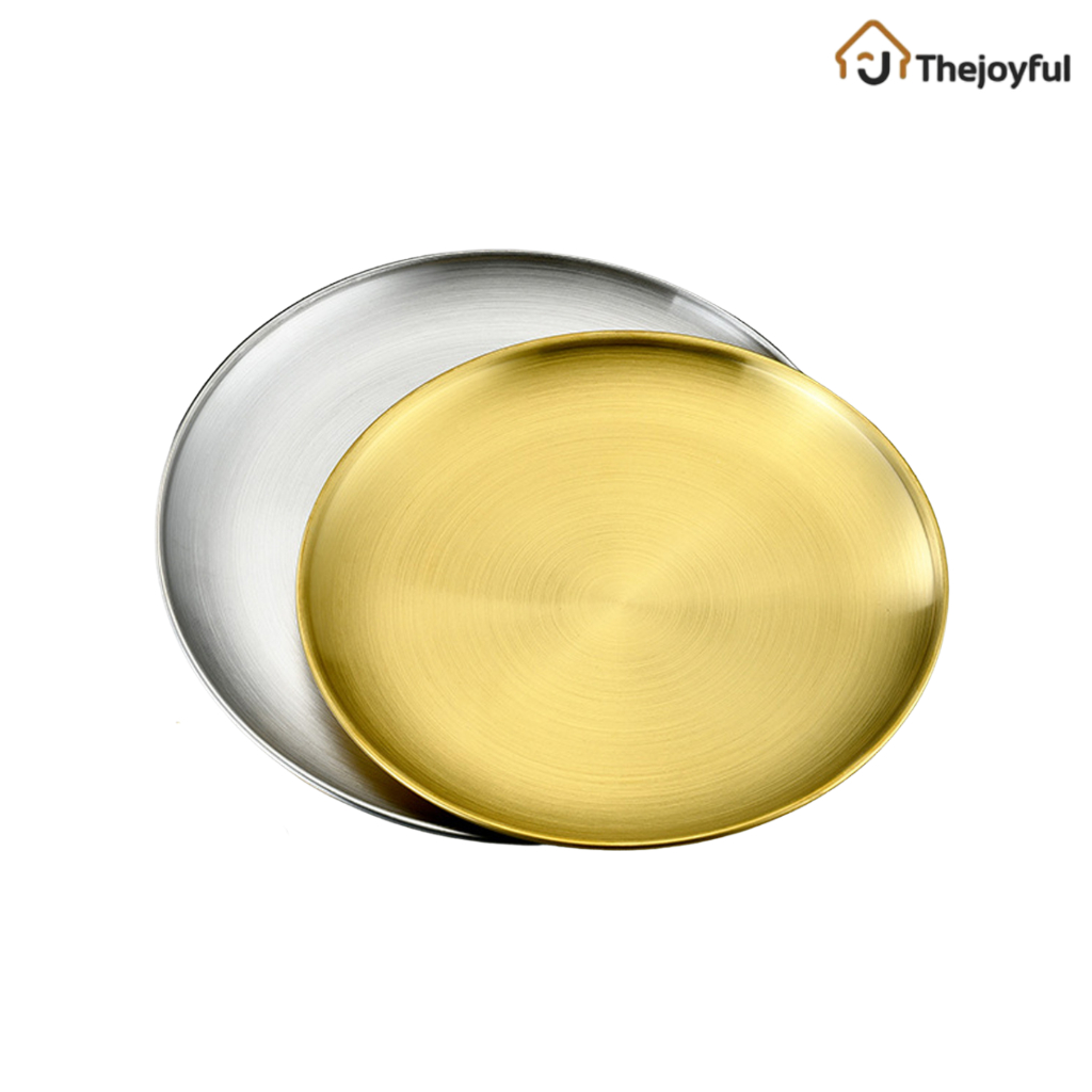 Thejoyful จานเกาหลี 1ใบ Stainless steel plate