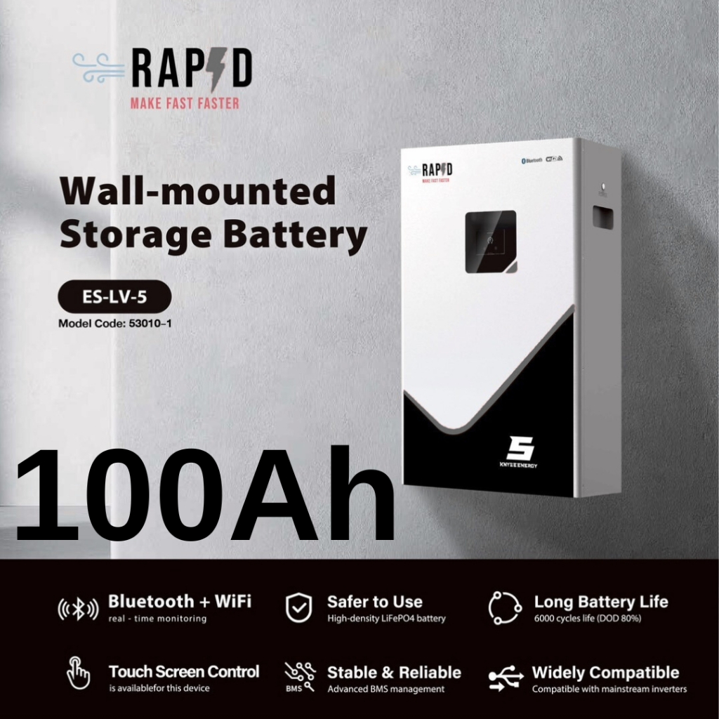 RAPD Li - BATTERY WALL TYPE 100Ah - 51.2V (NEW) ส่งฟรี