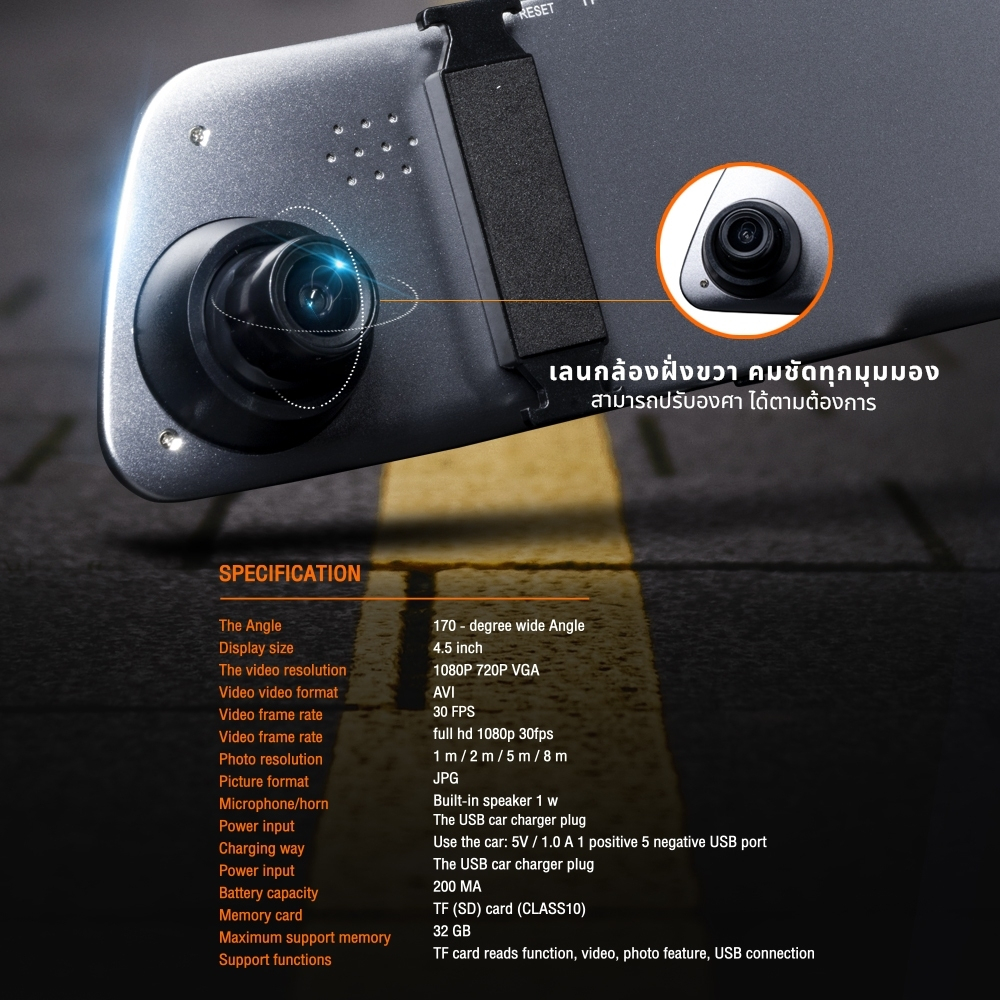 lumira LCDV-043+ กล้องติดรถยนต์