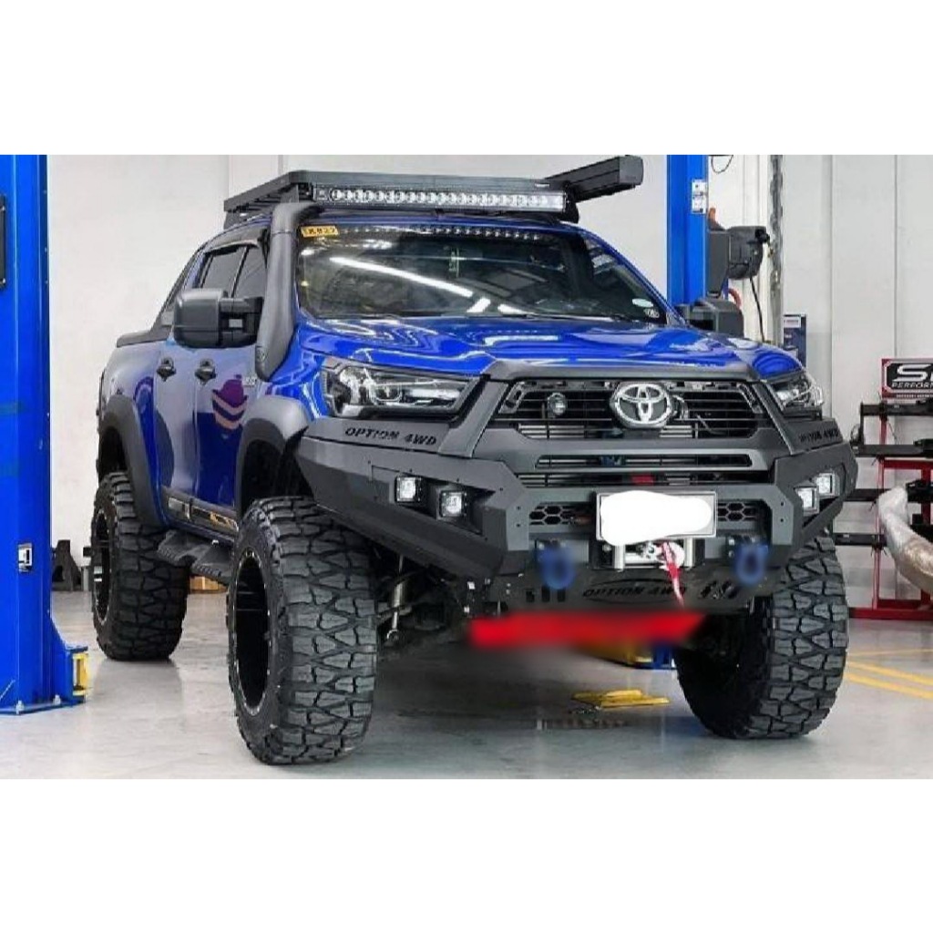 กันชนหน้าออฟโรดแบบเต็ม revo 2018-2025 OP  กันชนหน้าเหล็กหนา revo 2018-2025 bull bar