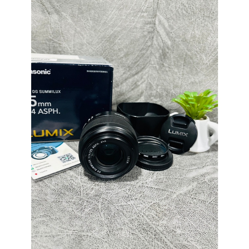 เลนส์  Panasonic LEICA DG SUMMILUX 25mm/F1.4 pana 25 f1.4
