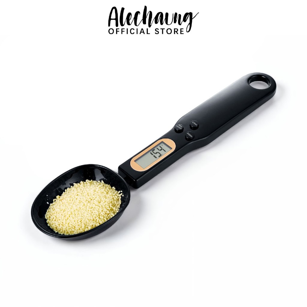 Alechaung ช้อนตวงดิจิตอล ช้อนวัดปริมาณเครื่องปรุง Digital measuring spoon มีเส้นบอกปริมาณ จอแสดงผล LCD ใช้ตวงวัตถุดิบ