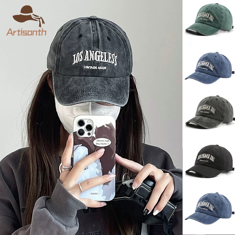 ส่งเร็ว💥หมวกแก๊ปเบสบอลปัก Los Angelesแฟชั่นสไตล์เกาหลี ปรับสายได้ สําหรับผู้ชายและผู้หญิงกลางแจ้งหมวกกันแดด