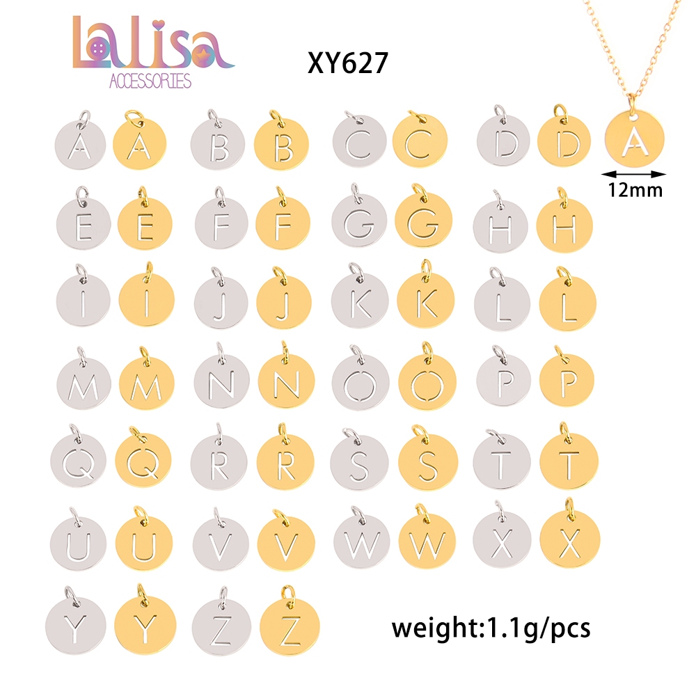 จี้ตัวอักษรA-Z DIYสร้อยคู่ alloy pendant XY627-26