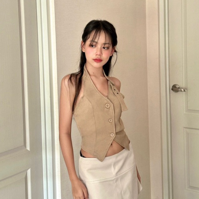 Mabel top เสื้อคล้องคอปรับสายได้