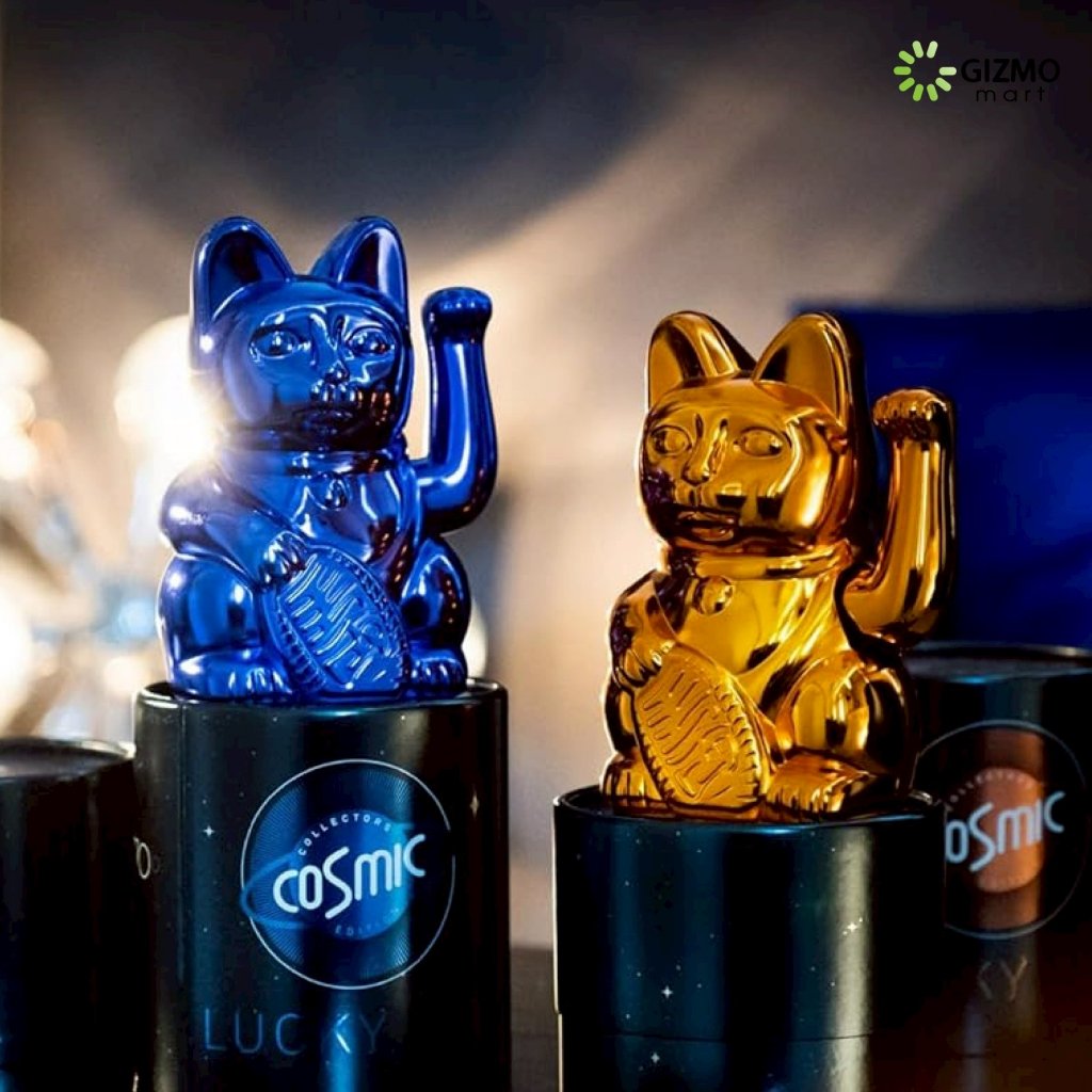 lucky cat cosmic shiny แมวกวักนำโชค เรียกทรัพย์ โชคลาภ มั่งคั่ง ขนาด 15 CM. สีเงิน สีชมพู สีเขียว สีทองแดง สีน้ำเงิน ราคา ถูกที่สุด ดีลบีเคเค แกลเลอรีภาพที่ 2