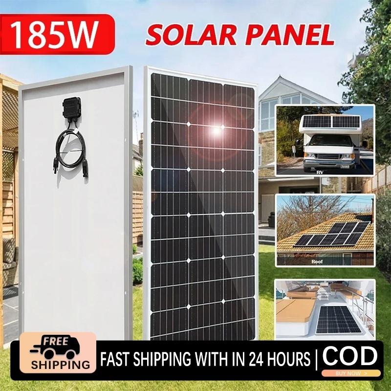 ส่งฟรี!  [แผงโซล่าเซลล์ 1600W 12V] ประหยัดค่าไฟ!รับประกัน5ปี แผงเซลล์แสงอาทิตย์ แผงโซร่าเซลล์ solar 