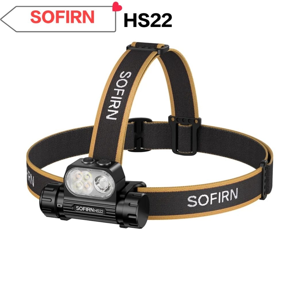 Sofirn HS22 สว่าง 2500lm ไฟหน้าสว่างพิเศษพร้อมไฟฉาย LED ปรับได้ 2700K-6500K
