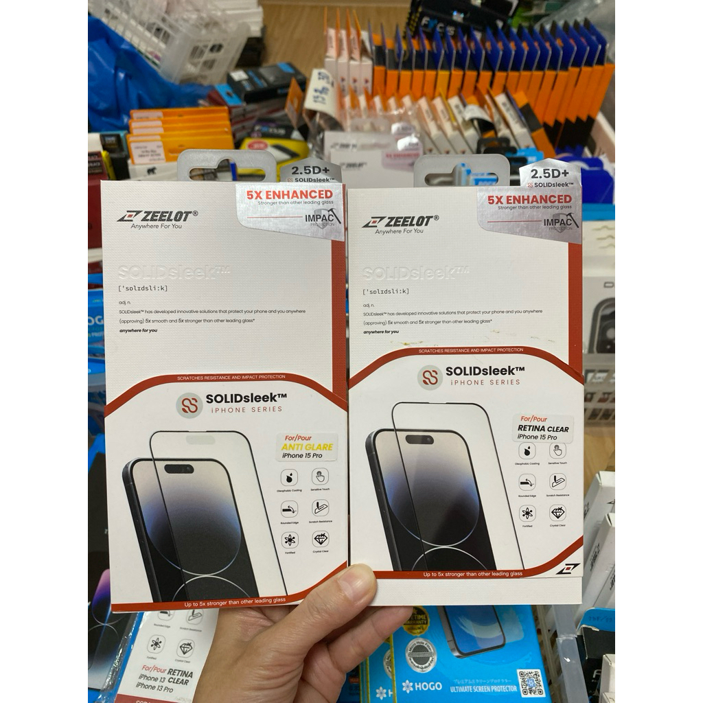 กระจกนิรภัย iphone 15 Pro Zeelot SOLIDsleek