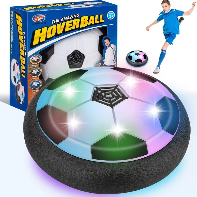 Air Soccer ลูกบอล HOVER BALL สำหรับเล่นในบ้าน ลูกฟุตบอล ของเล่น ลูกบอลมีไฟLED มีโฟมหุ้มขอบ