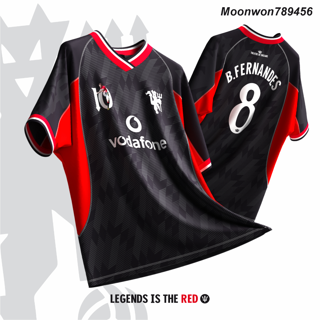 เสื้อบอลยุคตำนาน  legends is the RED งานพิมพ์ลายลงเนื้อผ้า ครบไซส์  MR67-MR70
