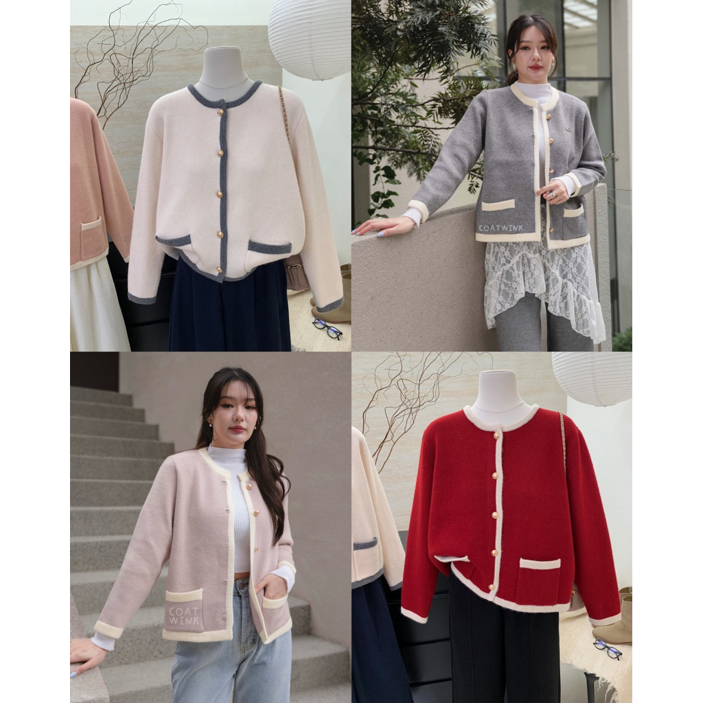 Coatwink🍒 IU BLAZER เสื้อเบลเซอร์ เสื้อคาดิแกน เสื้อคลุม ไหมพรม