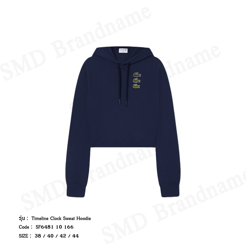 Lacoste เสื้อสเวตเตอร์แขนยาว รุ่น Timeline Clock Sweat Hoodie Code: SF6481 10 166