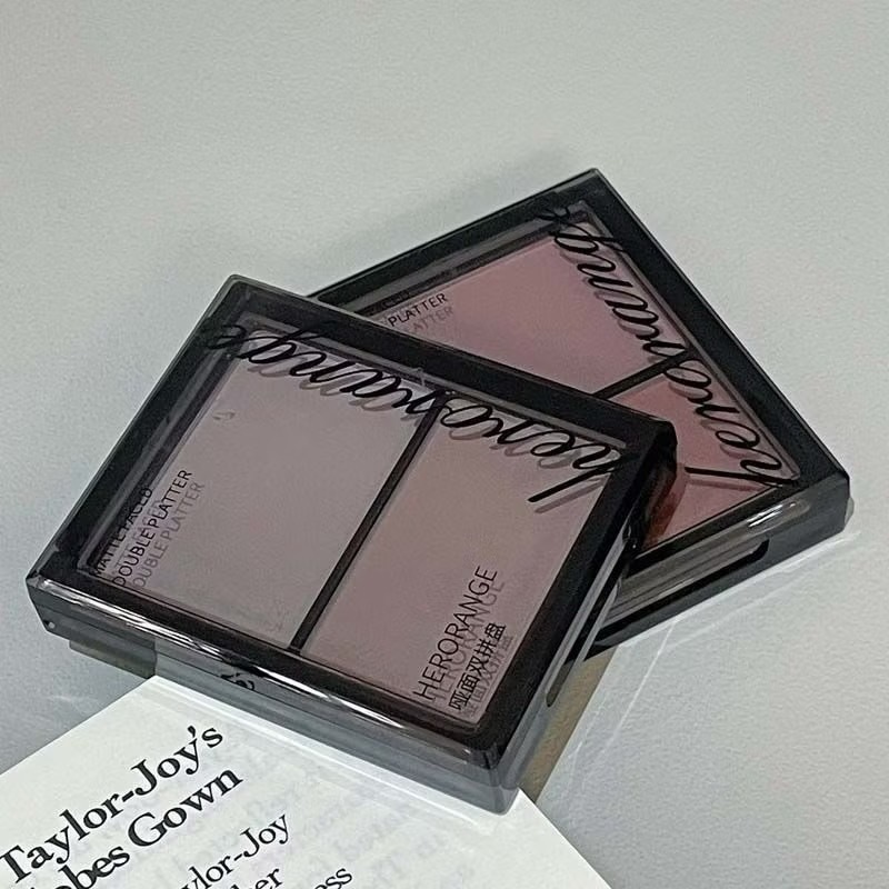 L482 HERORANGE พาเลตต์คอนทัวร์ไฮไลท์ 2 สี เนื้อแป้งสวยงามบางเบา แบบแมตต์ ช่วยให้ใบหน้า ดวงตา จมูก ดูกระจ่างใส - รูปที่ 5