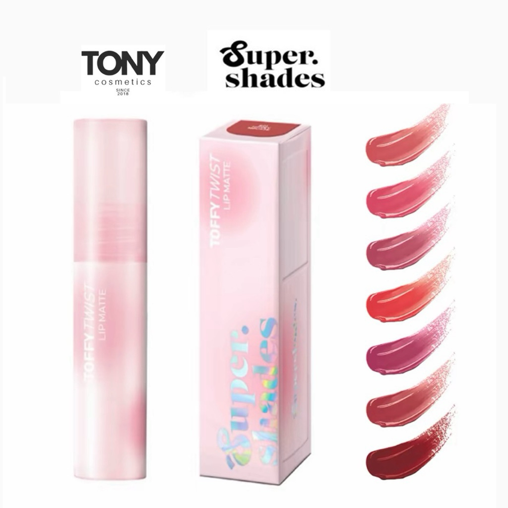 SUPERSHADES Toffy Twist Lip Matte l ซุปเปอร์เฉด ทอฟฟี่ ทวิสต์ ลิป แมท ลิปทิ้นท์แมท บางเบา สีชัด ติดท