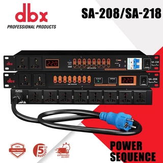DBX SA-208/SA-218 professional 8+2 power sequencer 8 ช่องจ่ายไฟที่ควบคุมได้ + 2 ช่องจ่ายไฟเสริม, รองรับช่องเปิด/ปิ