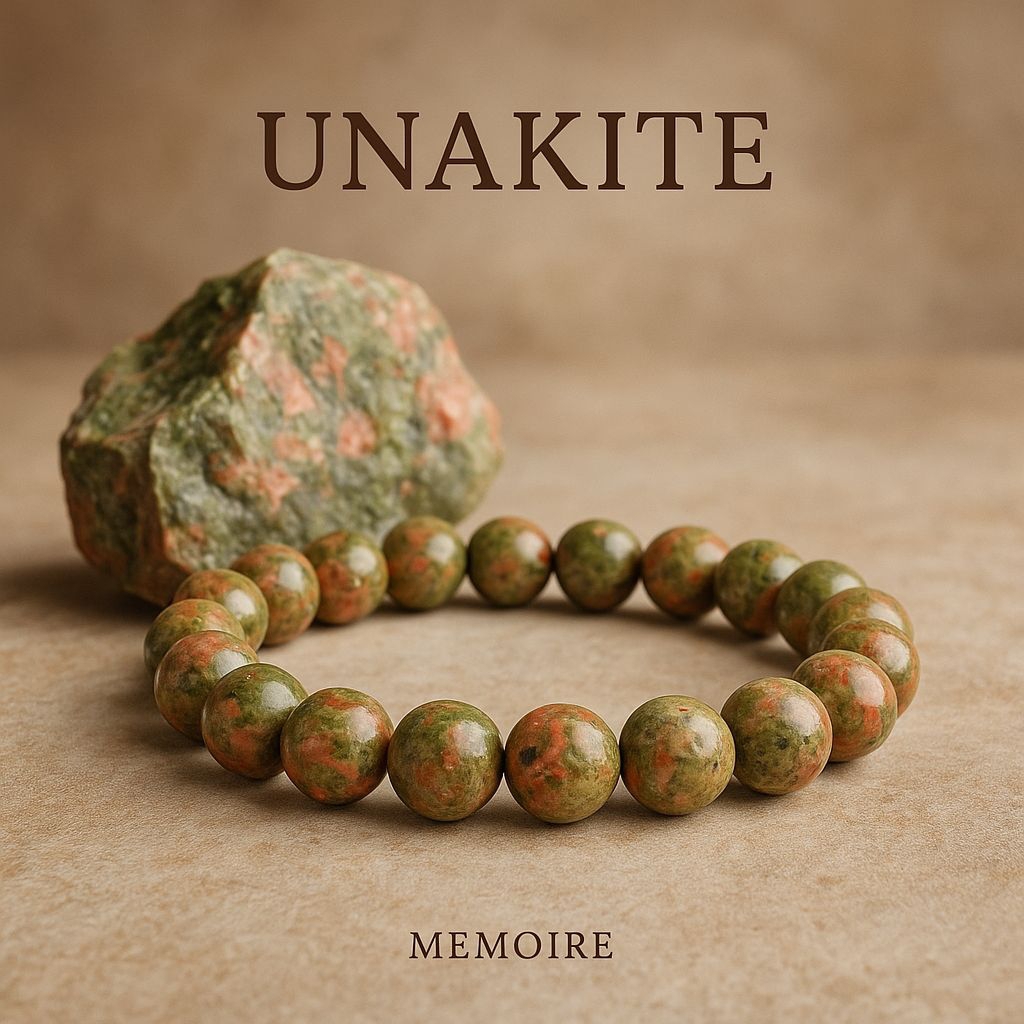 กำไลหิน ยูนาไคต์ Unakite แท้ | เรียกโชค ดวงเฮง เสริมดวงถูกหวย | หินมูสายเฮง by MEMOIRE