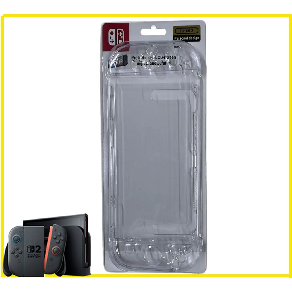 Switch2 caseป้องกันแบบใสสำหรับเครื่องเล่นเกม Switch2 รุ่น PC Crystal Shell  Switch2 ชุดคริสตัลครบชุด