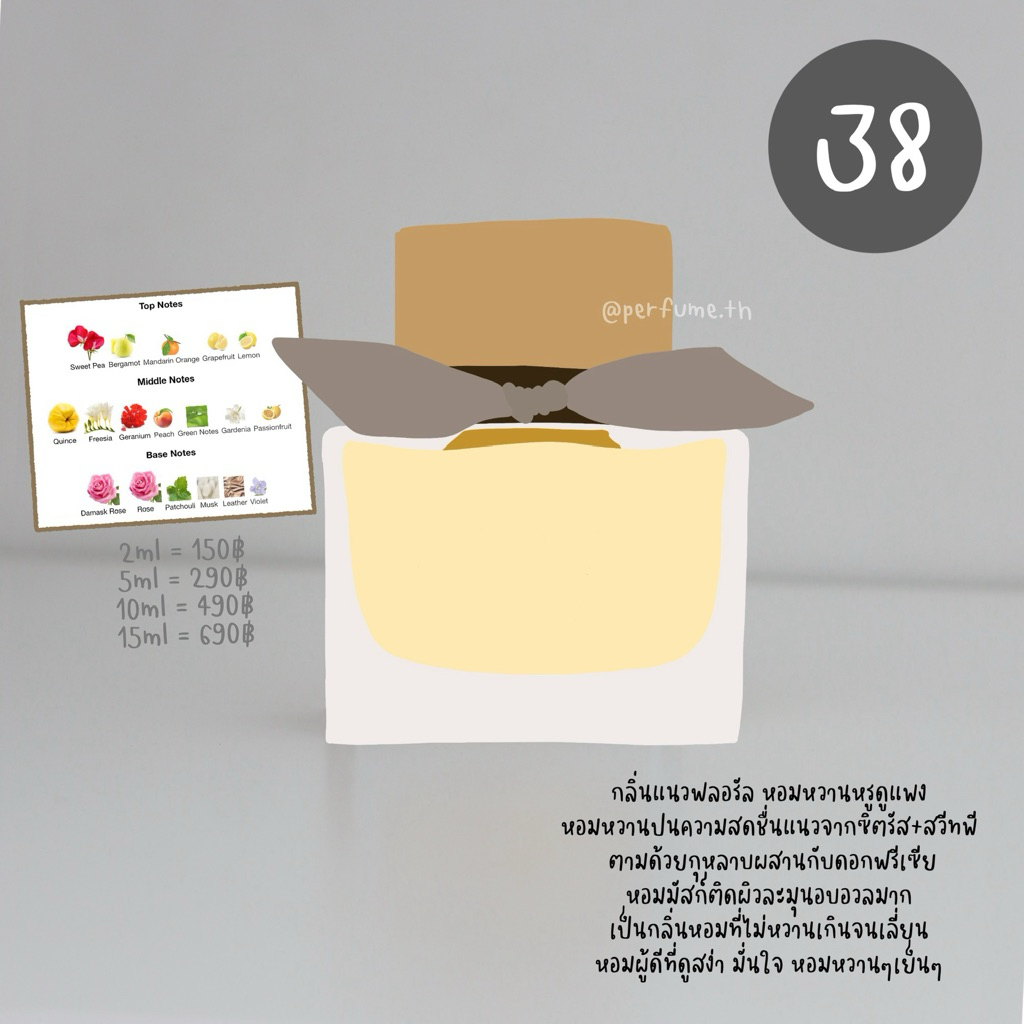 (น้ำหอมแบ่งขาย) เบอร์ 38 มาย บีบี อีดีพี