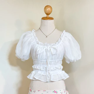 เสื้อแขนบอลลูน(อก32-44)ลายจุด Ballon
