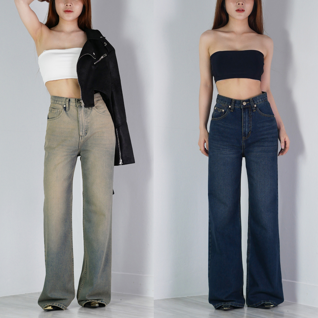 VALAW - Filly Jeans กางเกงยีนส์ทรงกระบอกกลาง Clothing ผู้หญิง