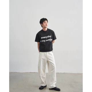 Everyday boxy crop เสื้อยืดทรงครอปคอฟิต A1