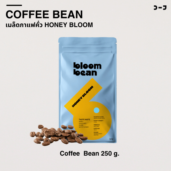 เมล็ดกาแฟคั่วกลาง Bloom Bean – รส Honey Bloom หอมละมุน เข้มกลมกล่อม ดื่มง่าย สัมผัสรสหวานมีมิติ จากก