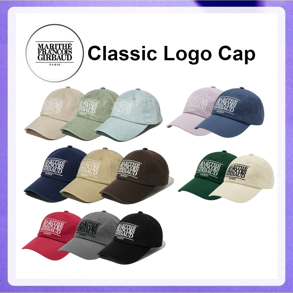 Marithe Francois Girbaud Classic Logo Cap (Dark Orange, Beige, Navy, Black, Pale Pink, Ivory, Dark Brown) / Small