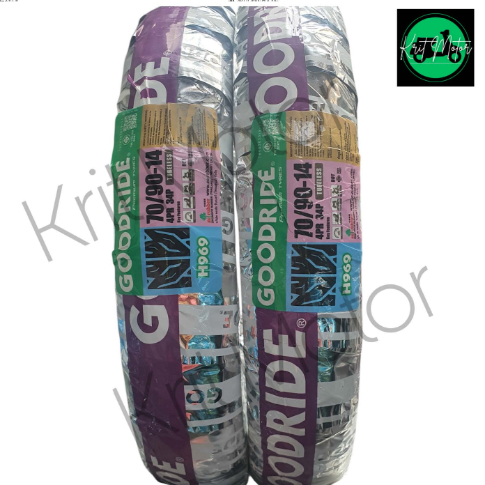ยางนอกรถมอเตอร์ไซค์GOODRIDEรุ่นH969TLขอบ14(ลายไฟ,อีเกิ้ล)ชนิดไม่ใช้ยางใน*แถมพวงกุญแจ
