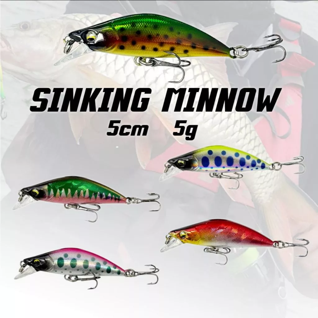 เหยื่อปลั๊ก UL Sinking 5cm 5.2กรัม เหยื่อตกปลากระสูบ R150