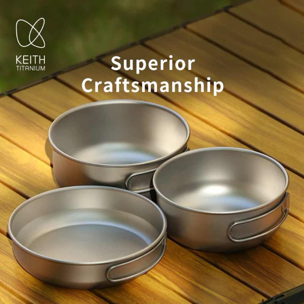KEITH TITANIUM TI6053 3-PIECE TITANIUM POT AND PAN COOK รูปที่ 2