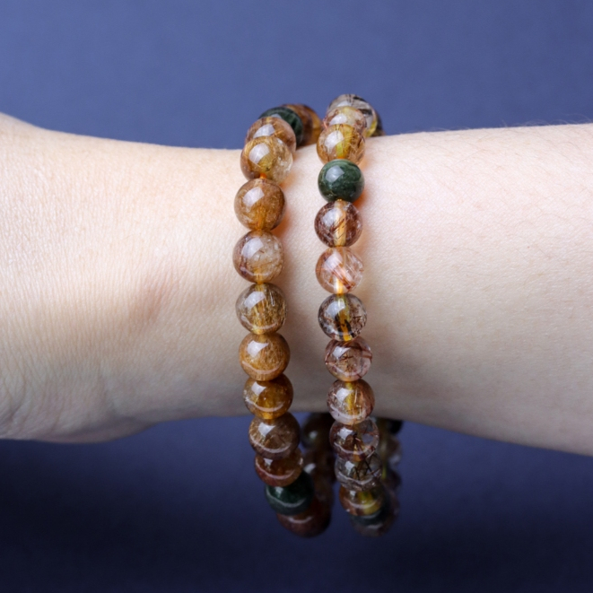 LUCYSUMMER กำไลข้อมือหินแท้ ไหม 5 สี จักรพรรดิ์ Premium AAAAA Multicolor Rutilated Quartz (กำไลหินแท้ รับประกันหินแท้) ราคา ถูกที่สุด ดีลบีเคเค แกลเลอรีภาพที่ 6