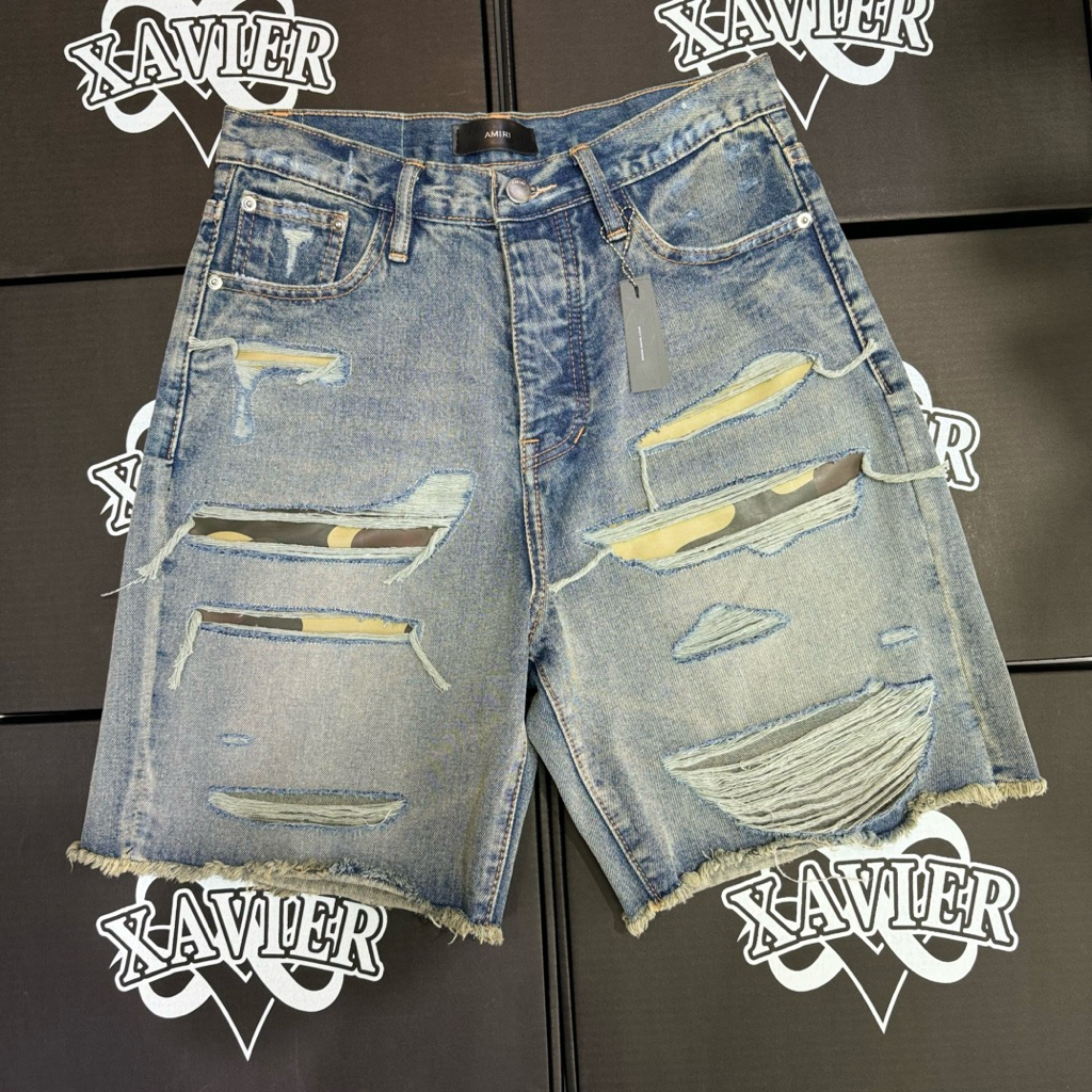 Amlrl cam patch short for man กางเกง ยีนส์