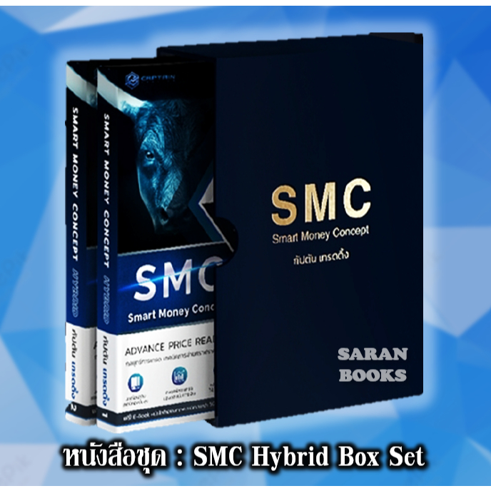 🔥พร้อมส่ง🔥 หนังสือชุด2เล่ม: BOXSET SMC Hybrid กัปตัน เทรดดิ้ง / Smart Money Concepts⚡️