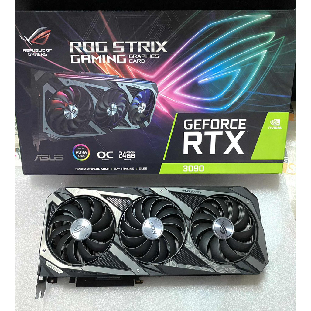 3090 Rog Strix 24Gb มือ2 กล่องครบ สภาพสวย
