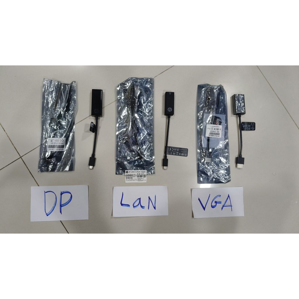 สายแปลงแท้ HP USB typeC to lan dp สาย HDMi to VGA สายแท้