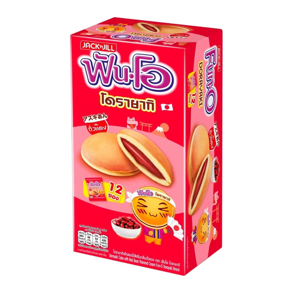 [ 1กล่อง ] Fun-O ฟันโอ โดรายากิเค้กมี 2รสชาติ