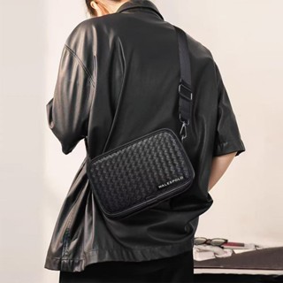 กระเป๋าสะพายไหล่ทอมือสำหรับผู้ชาย ละพายข้างเทรนด์สตรีท กระเป…