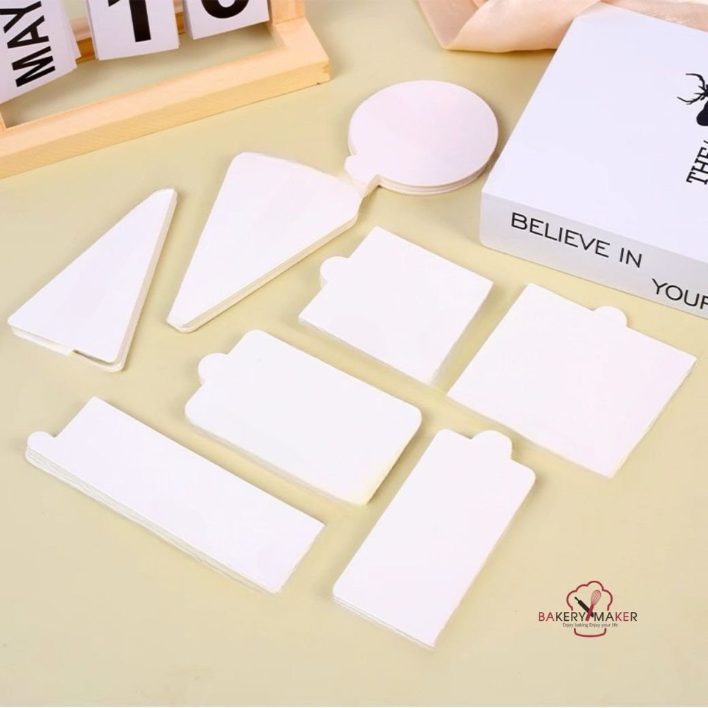 กระดาษรองเค้กชิ้น สีขาว 100 แผ่น / Cake Board