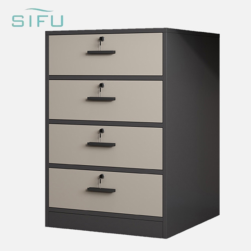 SIFU ตู้เก็บเอกสารสี่ชั้นพร้อมล็อค ตู้เก็บของสำนักงาน ตู้เก็บของพร้อมล็อค ตู้เก็บของด้านข้างสำนักงาน
