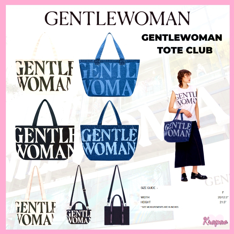Gentlewoman Canvas Shoulder Tote Bag / canvas tote bag กระเป๋าผ้า กระเป๋าแบรนด์ไทย กระเป๋า gentlewoman