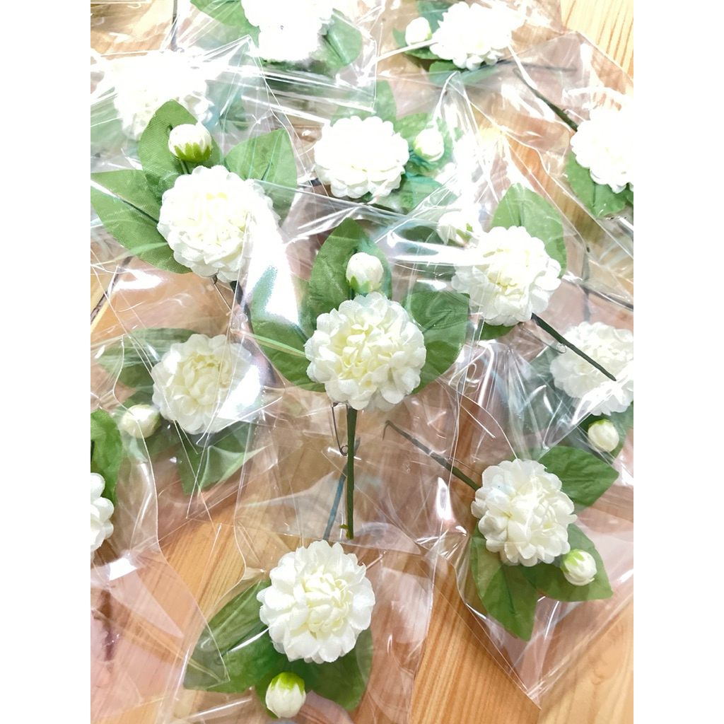 ดอกมะลิวันแม่+เข็มกลัด
