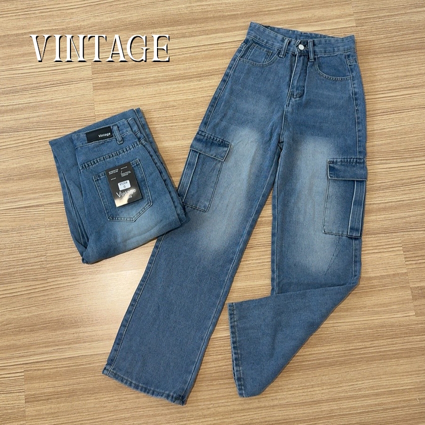 งาน Sale Vintage รุ่น 7001 Y317 6027 3589 กางเกงยีนส์ ทรงกระบอก แต่งเฟดขา
