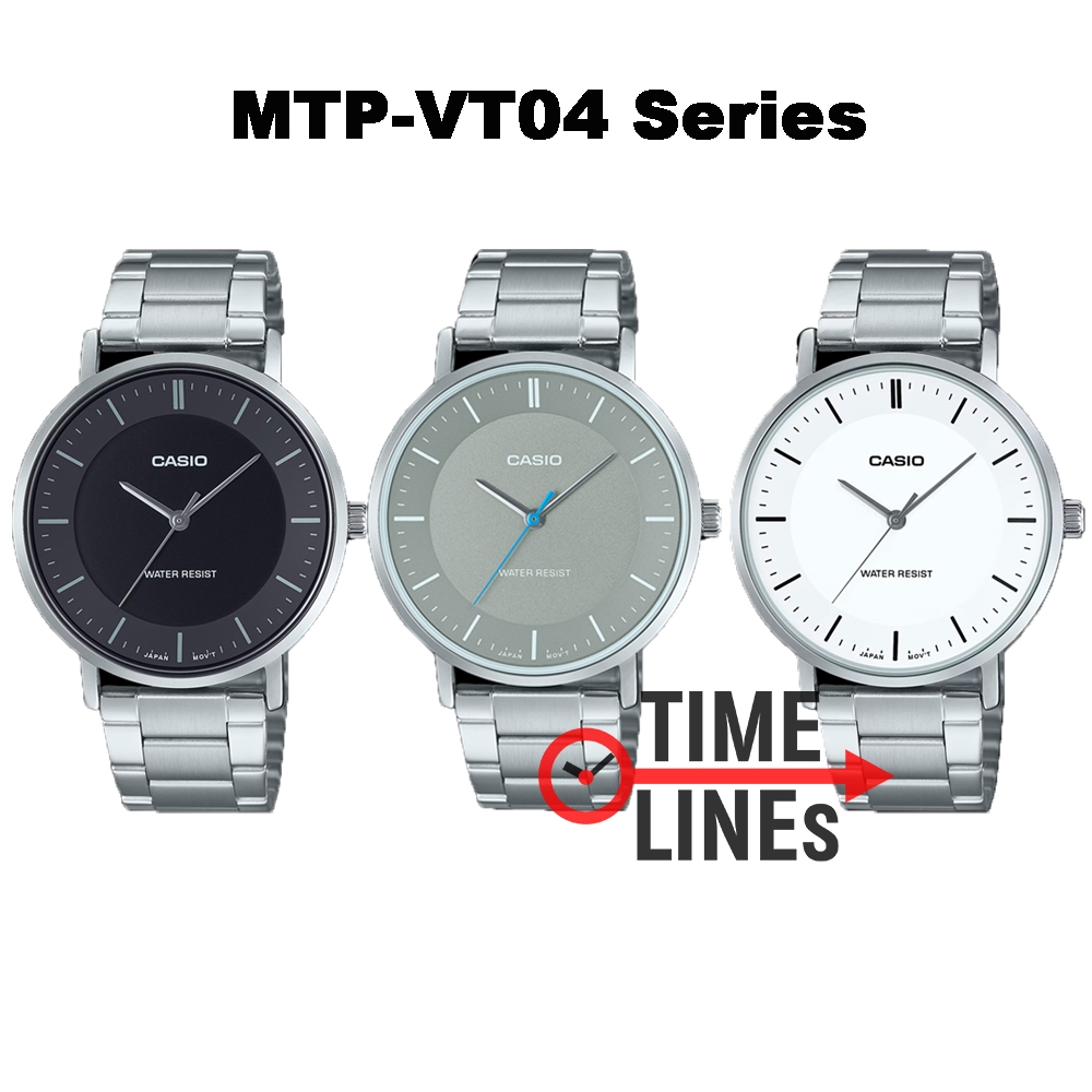 !!ประกัน1ปีและกล่อง CMG!! Casio MTP-VT04D นาฬิกาผู้ชาย หน้าปัดเท่ ทนทาน มินิมอล ดูสากล MTP-VT04 MTPVT04