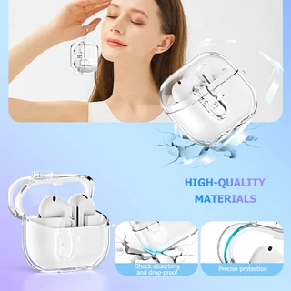 🔥ส่งจากไทย🔥ใช้ได้กับเคสป้องกัน Samsung Buds3pro, เคสหูฟังแบบใสล็อค Galaxy Buds 3, เคสป้องกัน buds3