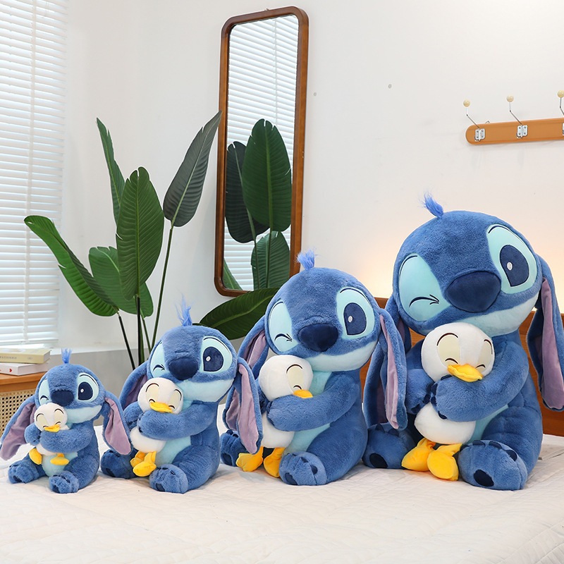 Stitch Hug Duck Doll ตุ๊กตาเด็ก Stitch Plush Toy Ragdoll ของขวัญวันเกิดวันวาเลนไทน์ 25/30 ซม. - รูปที่ 4