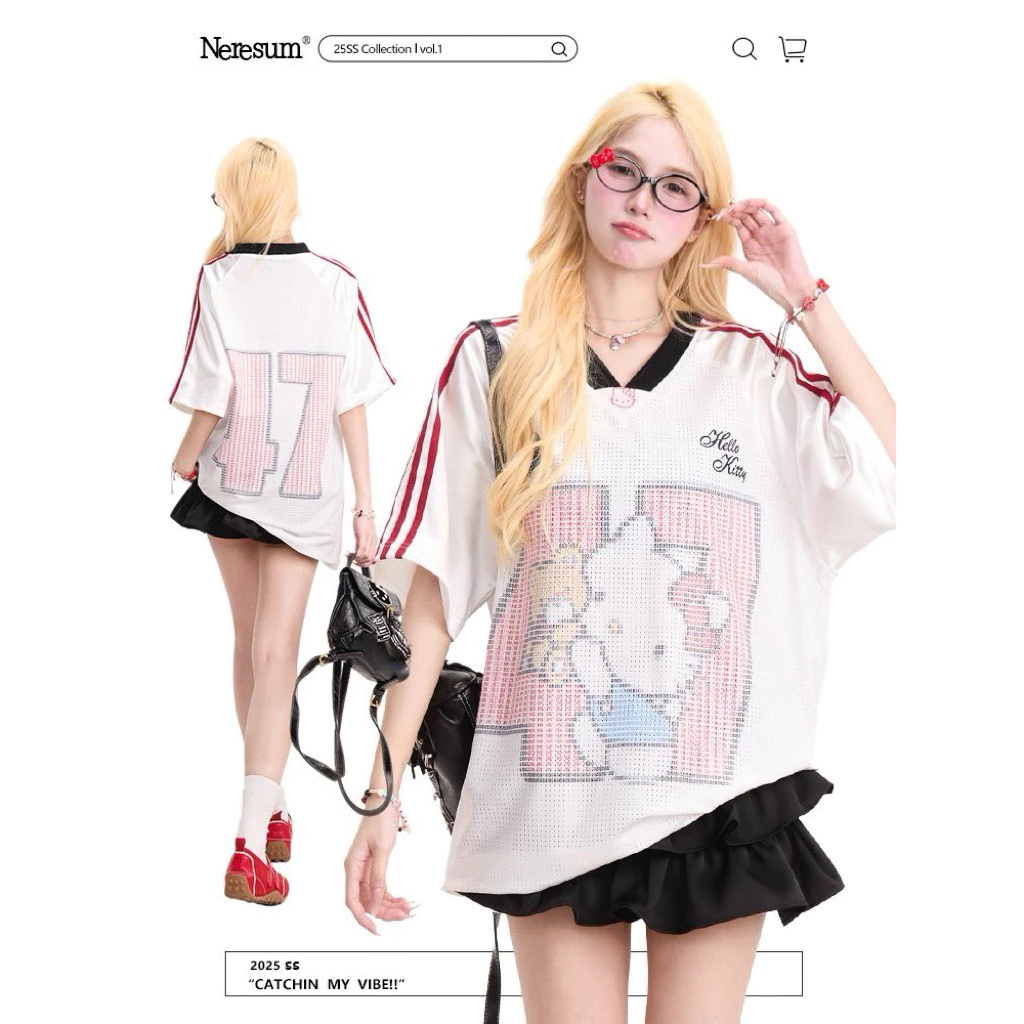 [ พร้อมส่ง ] เสื้อ NERESUM x HELLO KITTY Jersey (แท้)