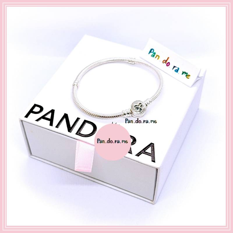 [พร้อมส่ง สินค้าแท้ 💯 ] สร้อยข้อมือแพน Moments Heart Infinity Clasp Snake Chain Bracelet