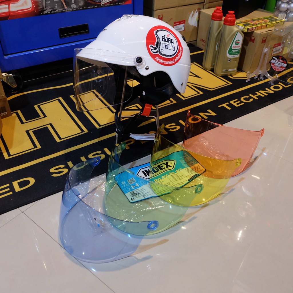 หมวกกันน็อค Honda H2c แท้ สีขาว หน้ากากใส หรือสีสังคมคนหัวแข็ง หมวกกันน็อคฮอนด้าHONDA ผ่าน มอก. ขนาดไซร์ L
